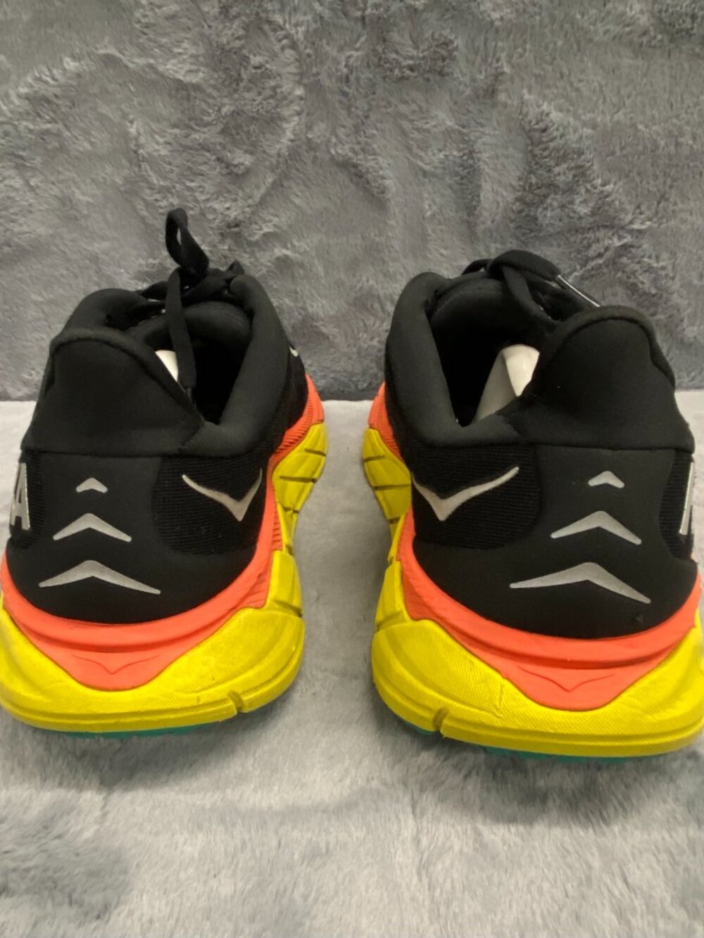 Hoka Arahi 6 Mens SIze 11 D Running Gym Casual Sneakers Black Orange Yellow - Picture 8 of 12